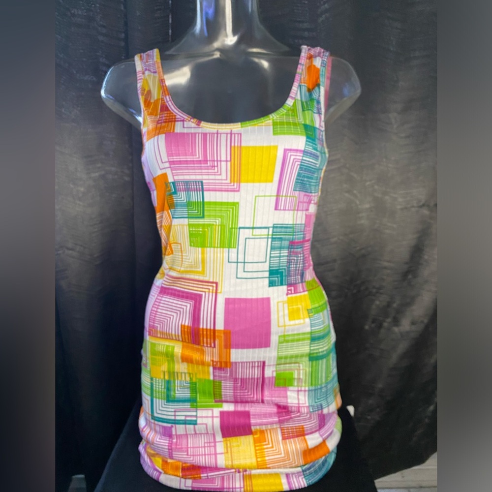 Colorful Geometric Print Women's Dress